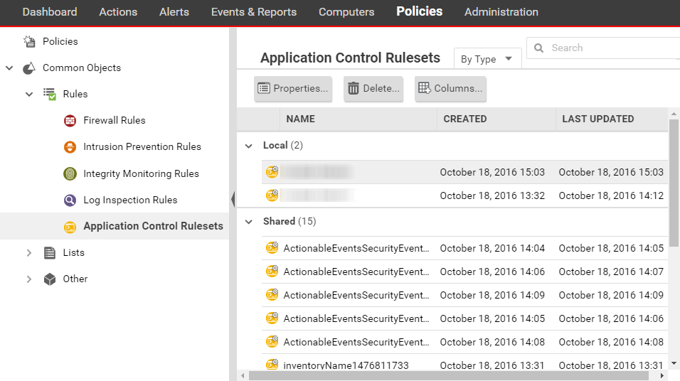 Application Control rulesets